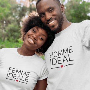 T Shirts Couple assortis Homme Femme Ideale Assortis Moi 1