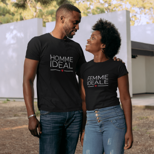 T Shirts Couple assortis Homme Femme Ideale Assortis Moi 2