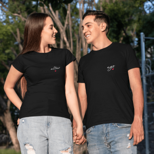 T-shirt Couple Alter Ego en deux parties T-shirt Couple Alter Ego en deux parties