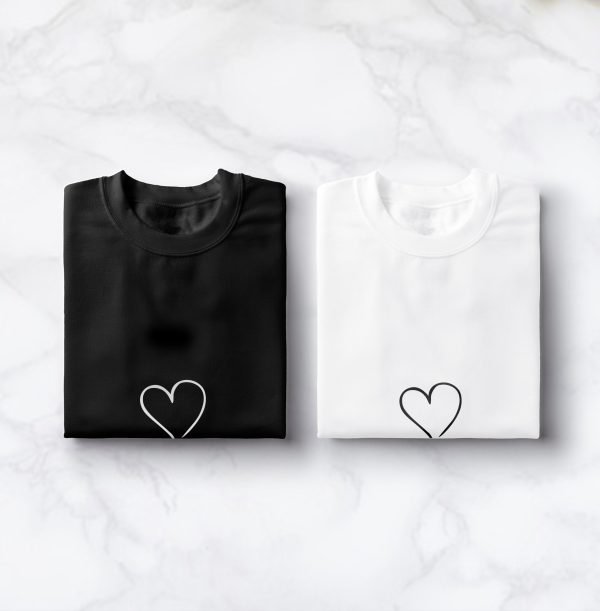 T-shirt Couple Cœur – Unis par l’Amour un cadeau parfait  Assortis Moi