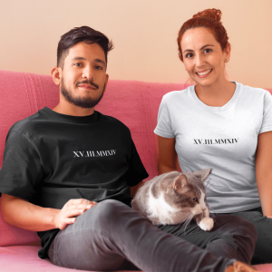 T-shirt Couple Date en Chiffres Romains – Cadeau Personnalise 3 T shirt Couple Date en Chiffres Romains Cadeau Personnalise 4