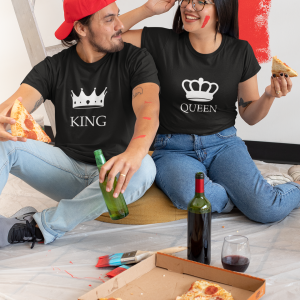 T-shirt Couple King & Queen – Cadeau Parfait pour Amoureux – Assortis Moi T-shirt Couple King & Queen – Cadeau Parfait pour Amoureux – Assortis Moi