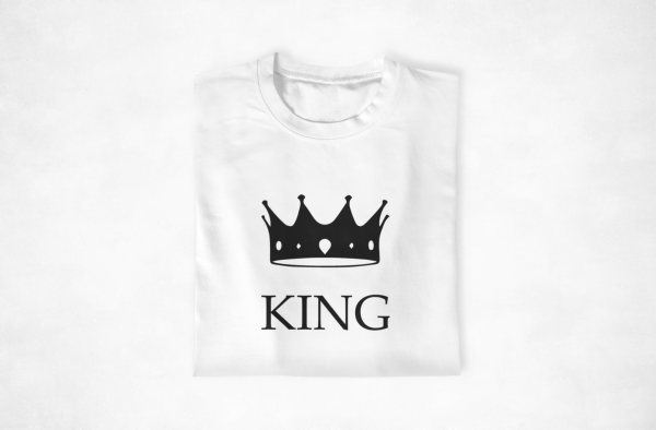 T-shirt Couple King & Queen – Cadeau Parfait pour Amoureux – Assortis Moi