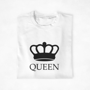 T shirt Couple King Queen Cadeau Parfait pour Amoureux Assortis Moi 3