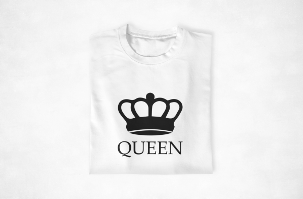 T-shirt Couple King & Queen – Cadeau Parfait pour Amoureux – Assortis Moi