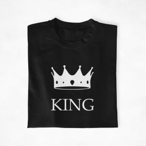 T shirt Couple King Queen Cadeau Parfait pour Amoureux Assortis Moi 4