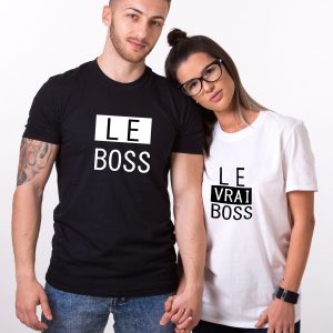 T-shirt Couple – Le Boss – Le Vrai Boss T-shirt Couple – Le Boss – Le Vrai Boss