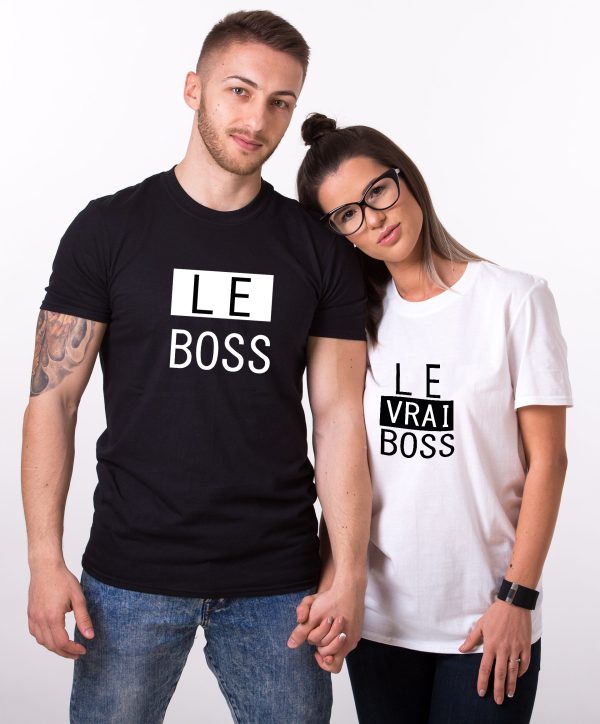 T-shirt Couple – Le Boss – Le Vrai Boss