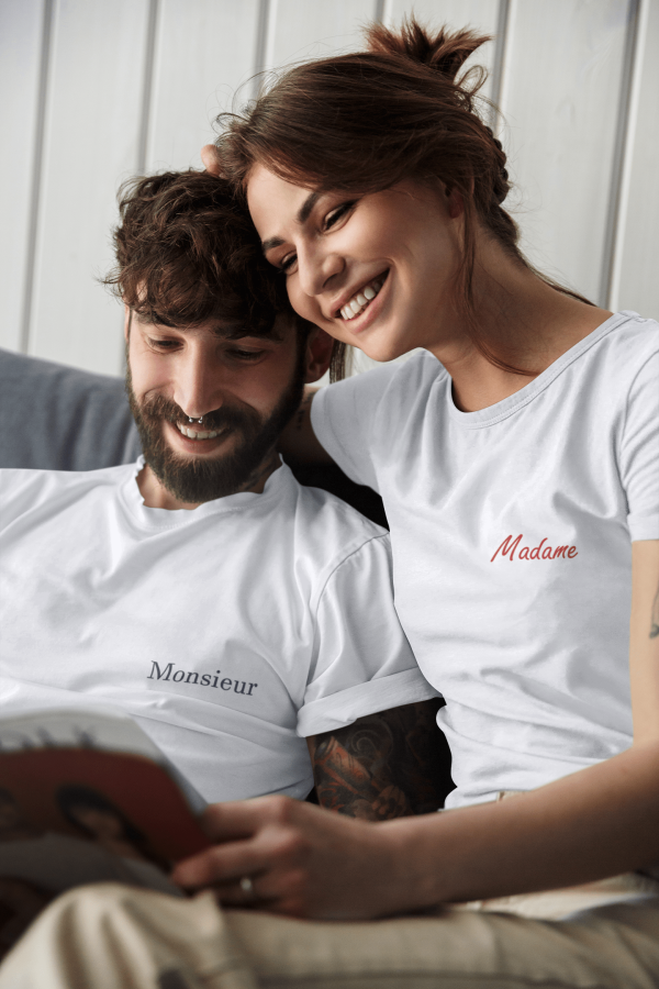 T-shirt Couple – Madame Monsieur l’amour Partage- Assortis Moi