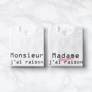 T shirt Couple Mr jai raison Mme jai toujours raison 3