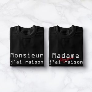 T shirt Couple Mr jai raison Mme jai toujours raison 4