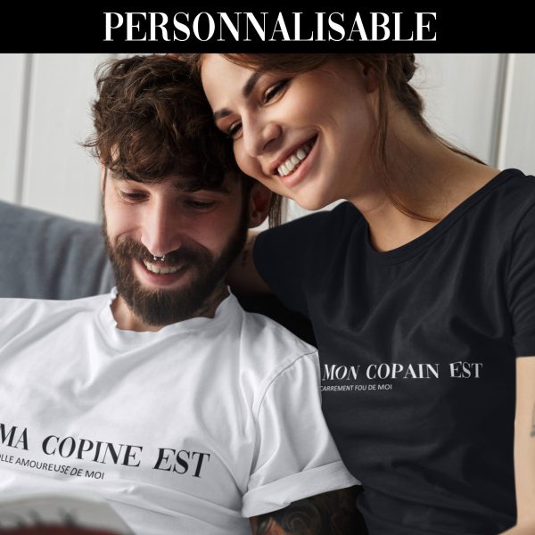 T-shirt Couple Personnalisable – Cadeau Parfait pour les amoureux