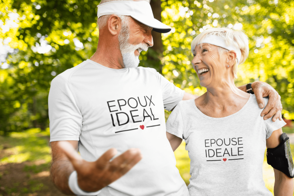 T-shirt Couple – epoux et epouse ideale – Assortis Moi