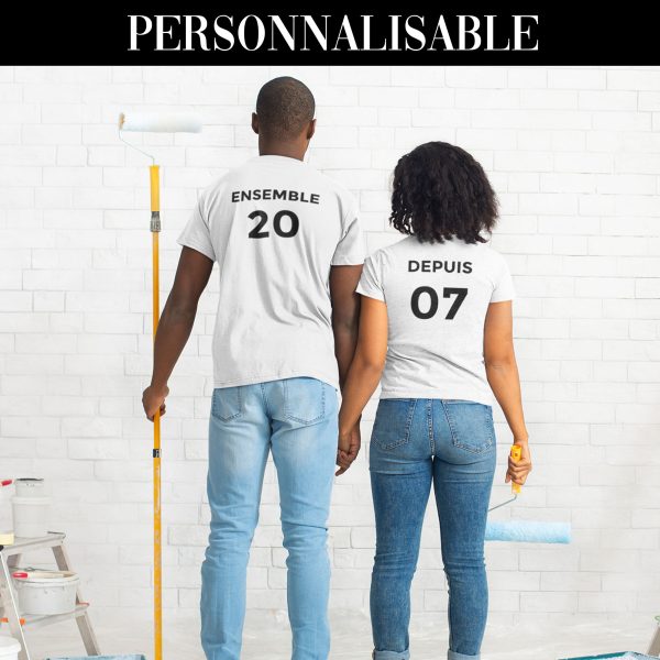 T-shirt Couple personnalisable Ensemble depuis – Assortis Moi