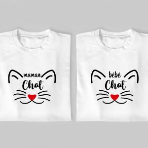 T-shirt Famille Chat