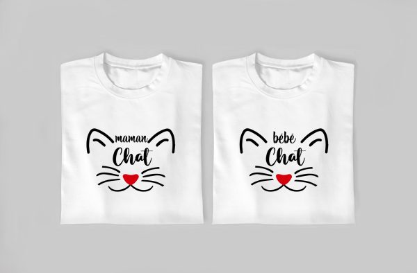 T-shirt Famille Chat