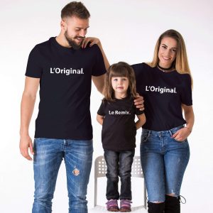 T-shirt Famille L’original &amp Le remix
