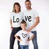 T-shirt Famille Love + coeur