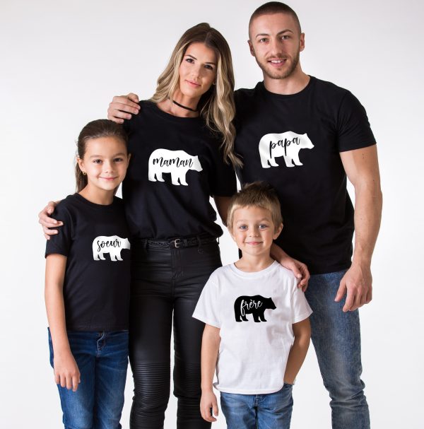 T-shirt Famille Ours
