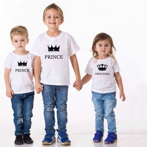 T-shirt Famille Roi Reine Prince Princesse