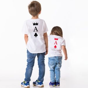 T-shirt Famille Roi de pique  Reine de cœur  As de trèfle