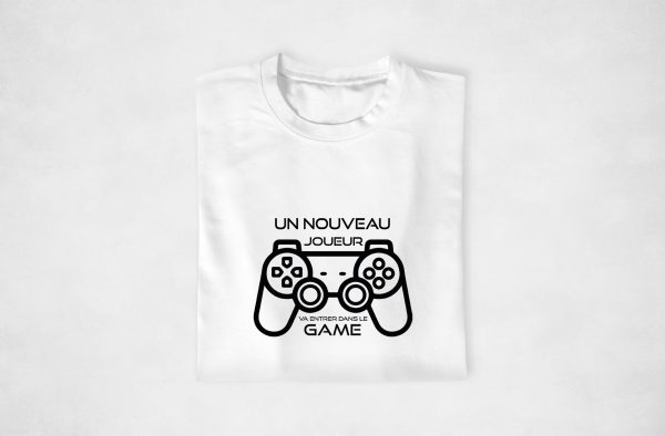 T-shirt – Futur Papa Geek Un nouveau joueur va entrer dans le game