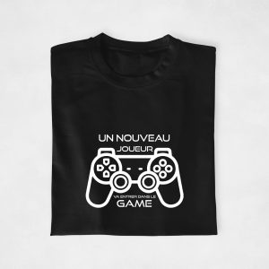 T shirt Futur Papa Geek Un nouveau joueur va entrer dans le game 3