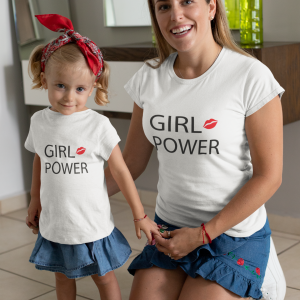 T-shirt Mere Fille Girl power