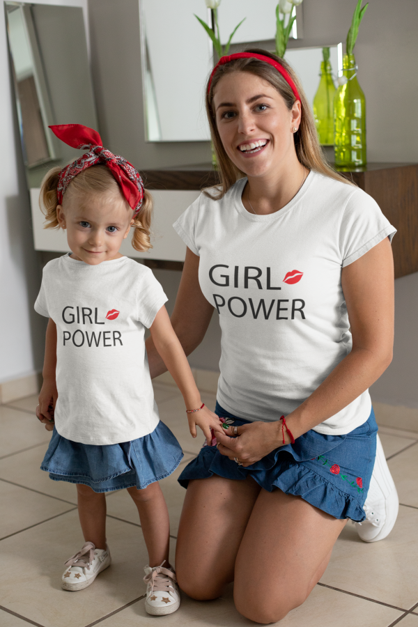 T-shirt Mere Fille Girl power