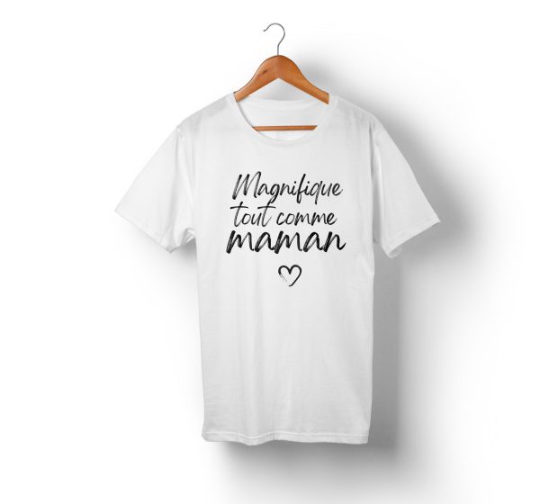 T-shirt Mere Fille Magnifique Tout Comme Maman