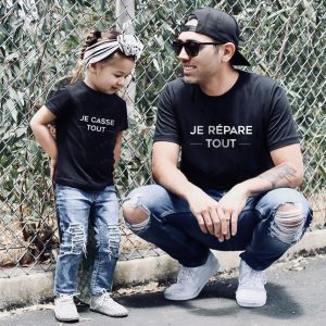 T-shirt Papa Enfant Je casse tout  je repars tout
