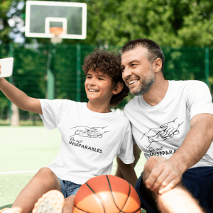 T-shirt Papa Enfants Inseparables
