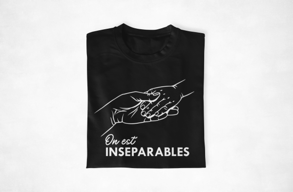T-shirt Papa Enfants Inseparables