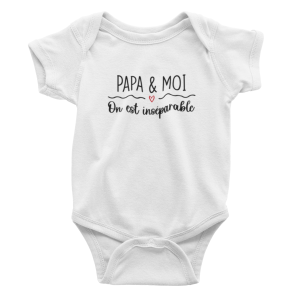 T-shirt Papa Enfants On est inseparable