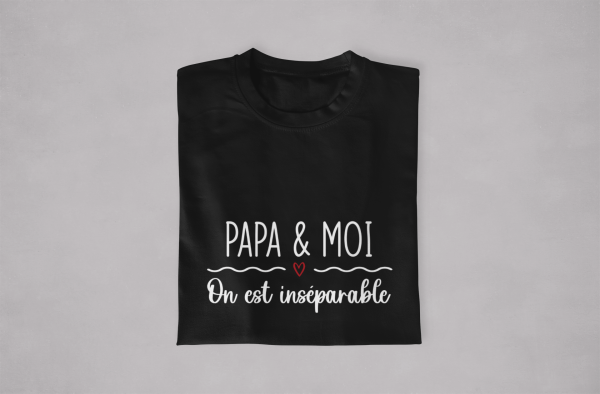 T-shirt Papa Enfants On est inseparable