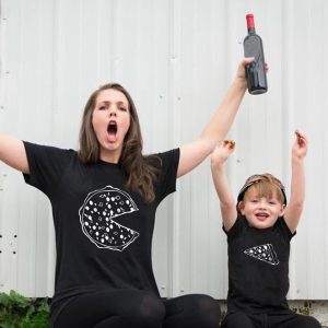 T-shirt Parent Enfant Pizza