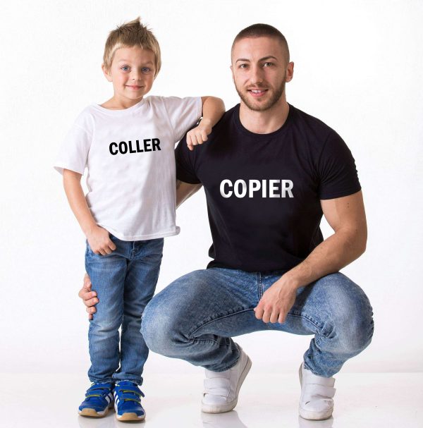 T-shirt Parents Enfants  COPIER COLLER