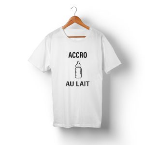 T shirt Pere Fils Accro a la Biere Accro au lait 3