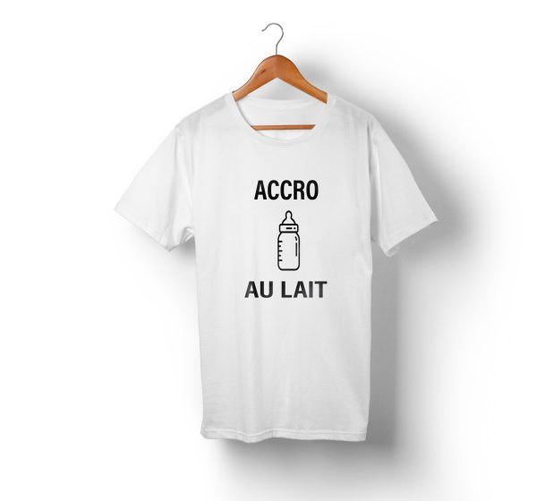 T-shirt Pere Fils  Accro a la Biere – Accro au lait