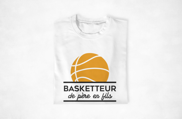 T-shirt Pere fils Basketteur de pere en fils