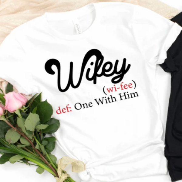 T-shirt Wifey Et Hubby pour Couples Maries