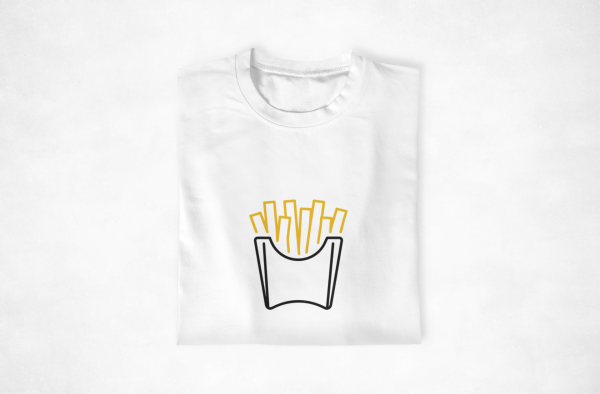 T-shirt assortis Couple ‘Burger Frites’ Pour les Duos Complices! Assortis Moi