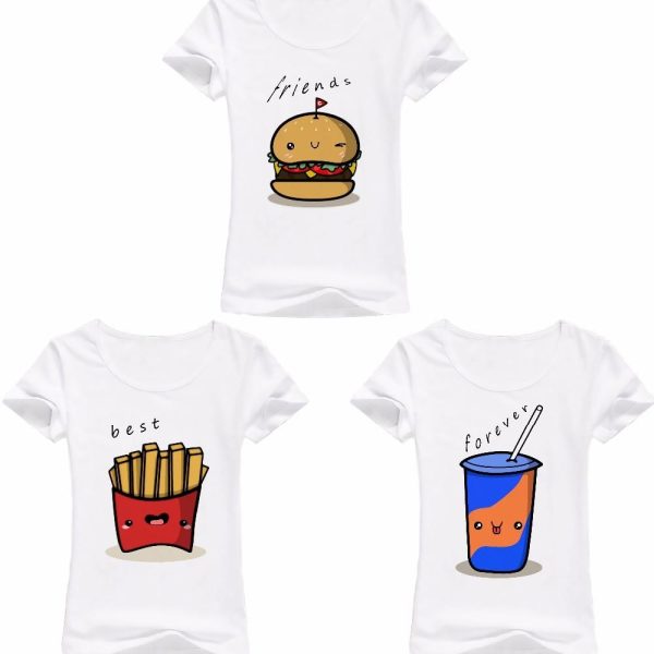 T shirt assortis pour 3 copines