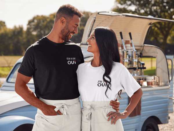 T-shirt assortis pour couple Elle a dit oui  J’ai dit oui  Assortis Moi