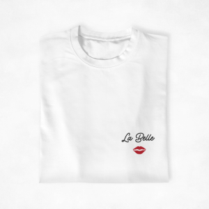 T shirt assortis pour couple La Belle et la Bete cote coeur 5