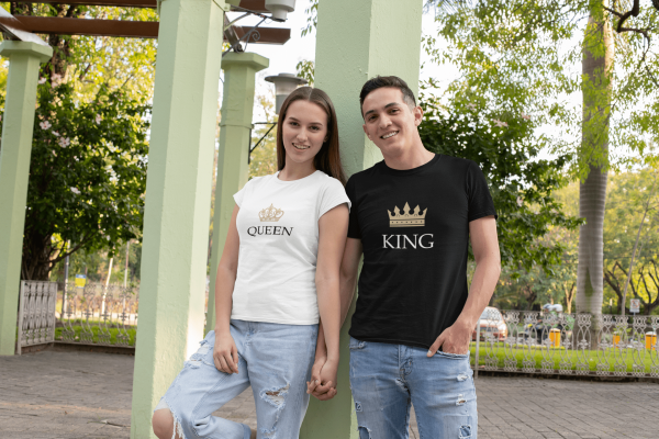 T-shirt assortis pour couple – Roi et Reine – Assortis Moi