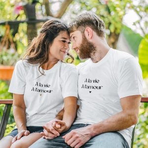 T shirt couple A la vie a lAmour 3