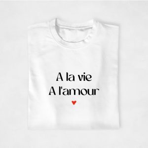 T shirt couple A la vie a lAmour 4