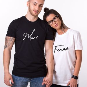 T shirt couple Mari et Femme Vtements assortis Assortis Moi 1