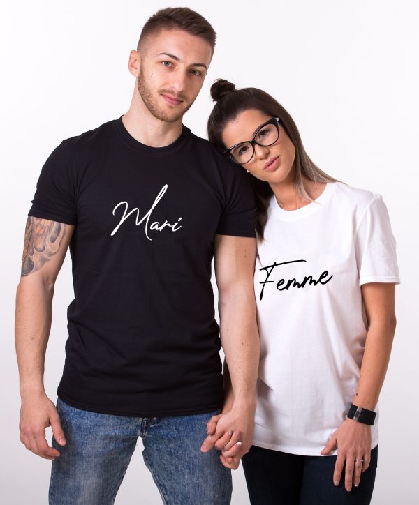 T-shirt couple Mari et Femme – Vetements assortis – Assortis Moi